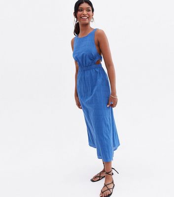 blue midi dress for party